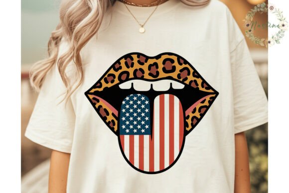 Download Leopard Lips USA Flag Tongue PNG Clipart - Usa Collection
