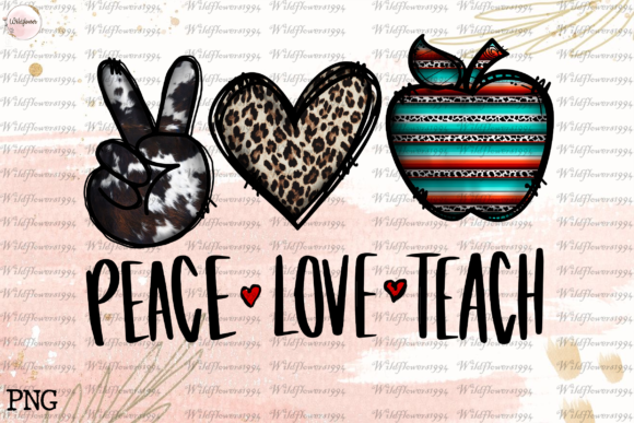 Download Peace Love Teach,Teacher Western PNG - Peace love teach Collection