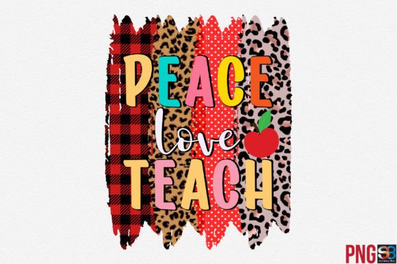Download Peace Love Teach Png Sublimation - Peace love teach Collection