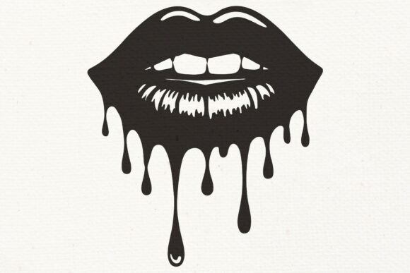 Download Dripping Lips SVG Vector - Premium Bundle