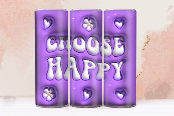 Download 3D Tumbler Wrap 3D Choose Happy Tumbler - 3d tumbler wrap Collection