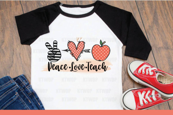 Download Peace Love Teach Apple Polka Dot - Peace love teach Collection