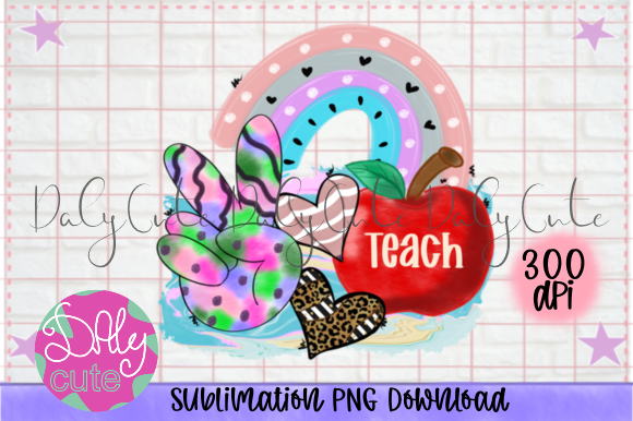 Download Peace Love Teach PNG, Apple Teach PNG - Peace love teach Collection