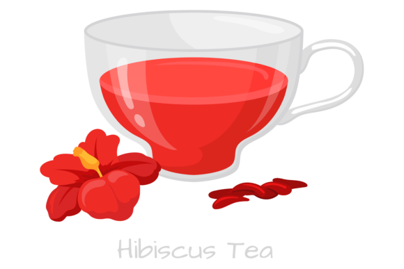 Download Hibiscus Tea Cup. Cartoon Aromatic Natur - Aromatic Collection
