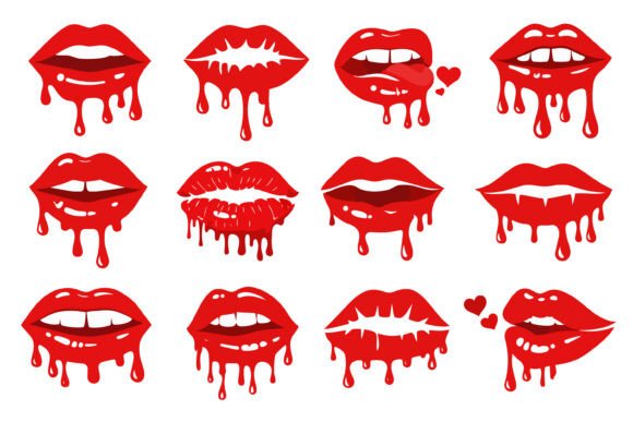 Download Sexy Dripping Lips SVG Bundle - Premium Resources