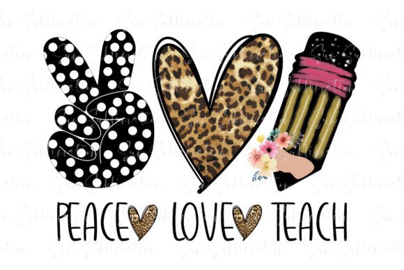 Download Peace Love Teach PNG, Teacher Design - Peace love teach Collection