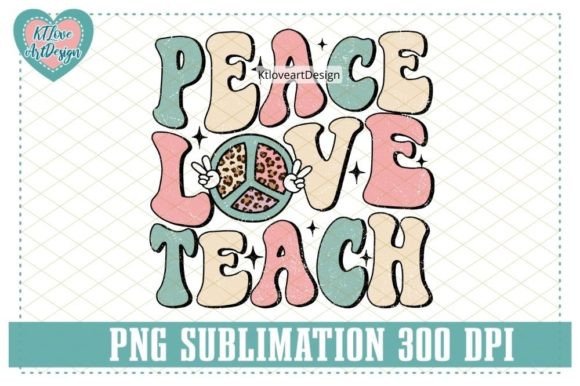 Download Retro Peace Love Teach PNG - Peace love teach Collection