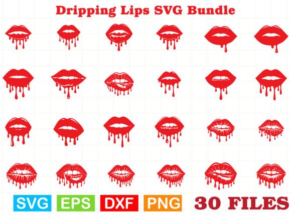 Download Dripping Lips SVG Bundle - Premium Resources